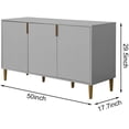 thumbnail image 3 of Freestanding Accent Cabinet with 3 Carved Doors, Modern Credenza Storage for Living Room, Entryway, Kitchen, Dining Room, 3 of 7
