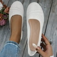 thumbnail image 2 of Xfvqtps Breathable Knit Slip on Flats for Women Round Toe Comfortable Walking Shoes Casual Flat Shoes Soft Sole Shoes Slip on Loafers White, 2 of 8