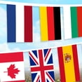 thumbnail image 2 of Bandera nacional de cuerda, 100 países, banderas del mundo, pequeñas banderas colgantes para decoración de bares., 2 of 6