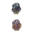 thumbnail image 1 of 2x Natural Crystal Stone Gravel Owl Figurine Home Decor StyleF and StyleD Gloria Estatua de búho, 1 of 8
