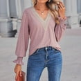 thumbnail image 4 of Ketyyh-chn99 Womens Long Sleeve Tops Dressy Casual Comfy Loose Cute Trendy T-Shirt Shirts Pink,XL, 4 of 5