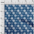 thumbnail image 1 of oneOone Cotton Flex Fabric Check Kasuri Printed Fabric 1 Yard 40 Inch Wide, 1 of 4