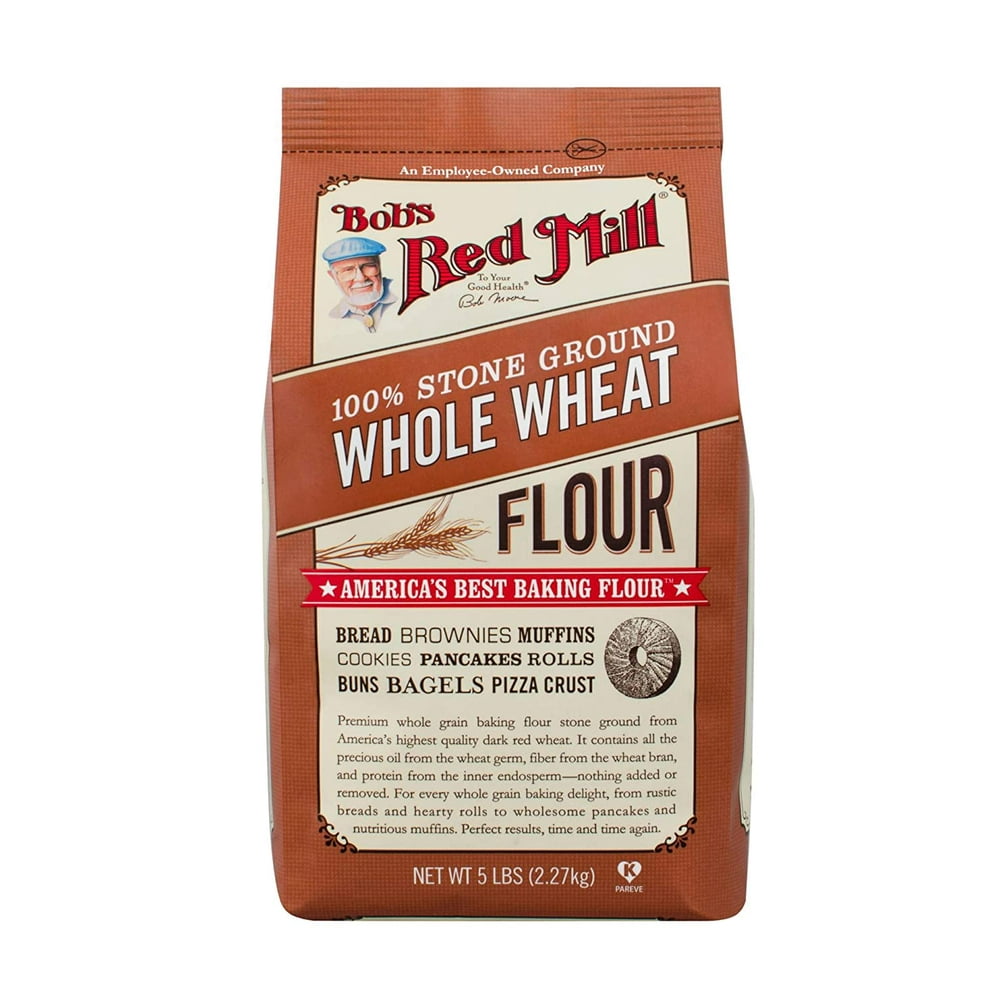Bobs Red Mill 100 Stone Ground Whole Wheat Flour, 5 Pound Walmart