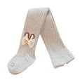 thumbnail image 2 of Girl's Leggings Pant Seamless Pure Cotton Pantyhose Non-Skid Socks with Bows for Girls Toddler Baby Knitted Stretchy Waist 1-8 Years, 2 of 3