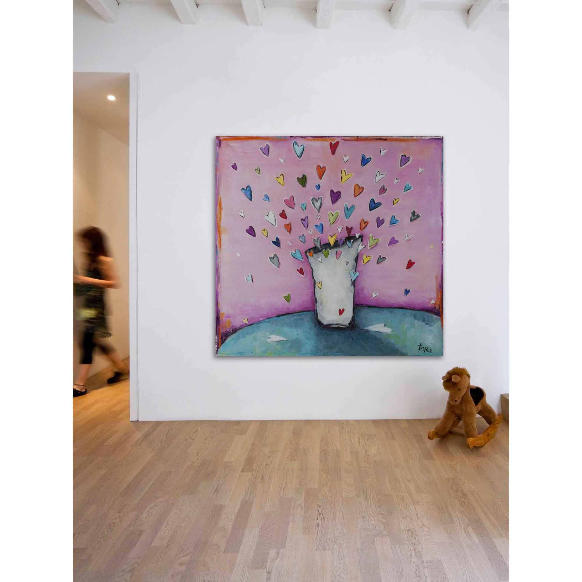 Marmont Hill "Filled to the Brim With Love" by Tori Campisi Painting Print on Canvas