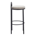 thumbnail image 2 of Sisal Barstool Beige Tweed Barstool, Modern Style, Soft chenille fabric, Plywood, Indoor Bar, 2 of 5