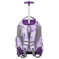 thumbnail image 4 of Travelers Club Polyester 18" Rolling Backpack, Purple Tie Dye, 4 of 12