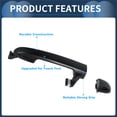 thumbnail image 2 of Manijas de puerta exterior para automóvil Unique Bargains, delanteras izquierda y derecha, traseras izquierda y derecha para Hyundai Accent GLS 2006-2011, ABS negro, 1 juego, 2 of 6