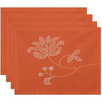 Simply Daisy 18" x 14" Traditional Flower-Single Bloom Floral Print Placemat