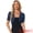 Navy Blue, variant on Women's Open Front Short Sleeve Mesh Sheer Shrug L Navy Blue