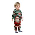 thumbnail image 6 of Penkiiy Family Matching Christmas Pajamas Set One Piece Striped Hooded Sleepwear Santa Claus Elf Onesie Outfit 3 Months Multicolor, 6 of 6