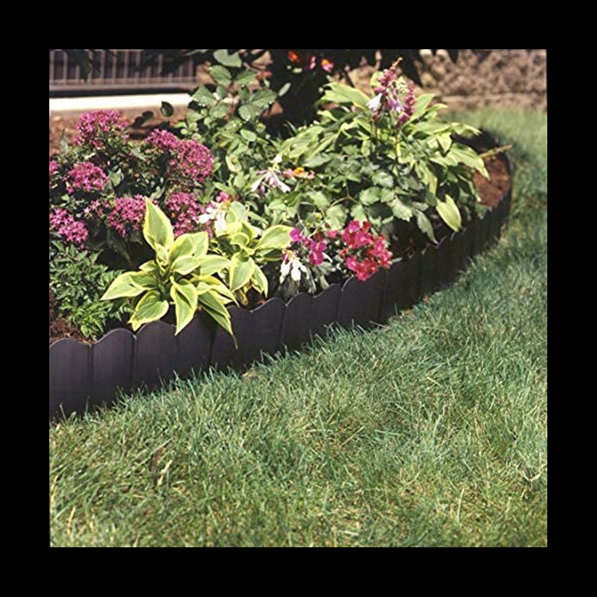 Garden Lawn Edging - 60 Pack Landscape Border Flexible Edging Plastic Fence DIY Decorative