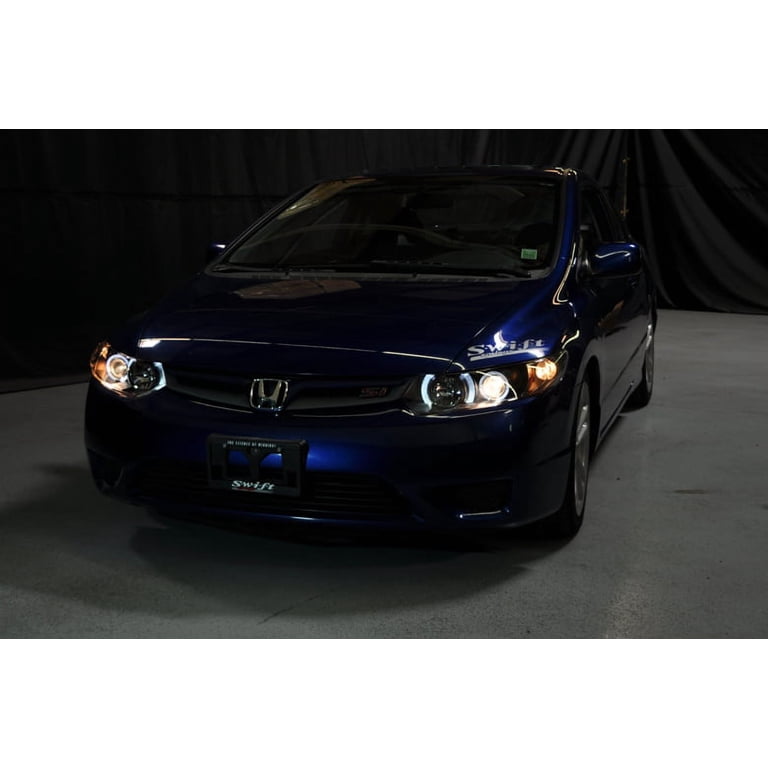 Black Housing Headlights For 2006-2011 Honda Civic Coupe – Eagle Eyes, DOT Approved, Halogen