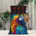 thumbnail image 5 of Sikiie Colorful Parrot Jungle Dream Christmas Gift Bags Drawstring Gift Bags Sacks Drawstring Bag Holiday Linen Xmas Wrapping Bags for Presents Party Gift-Black, 5 of 8