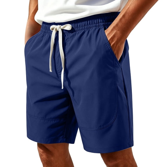 Guluxicc Men's Athletic Shorts with Pockets Elastic Waist Drawstring Quick Dry Gym Running Shorts for Everyday Wear Summer Casual Outfits