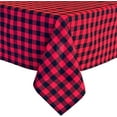 thumbnail image 6 of Christmas Country Rustic Red and Black Buffalo Plaid 52 x 70 inch Rectangle Cotton Fabric Tablecloth, 6 of 9