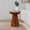 Honey, variant on Round Solid Wood Accent Side Table with Scalloped Base - Honey Finish for Living Room, 14x14x18 Inches