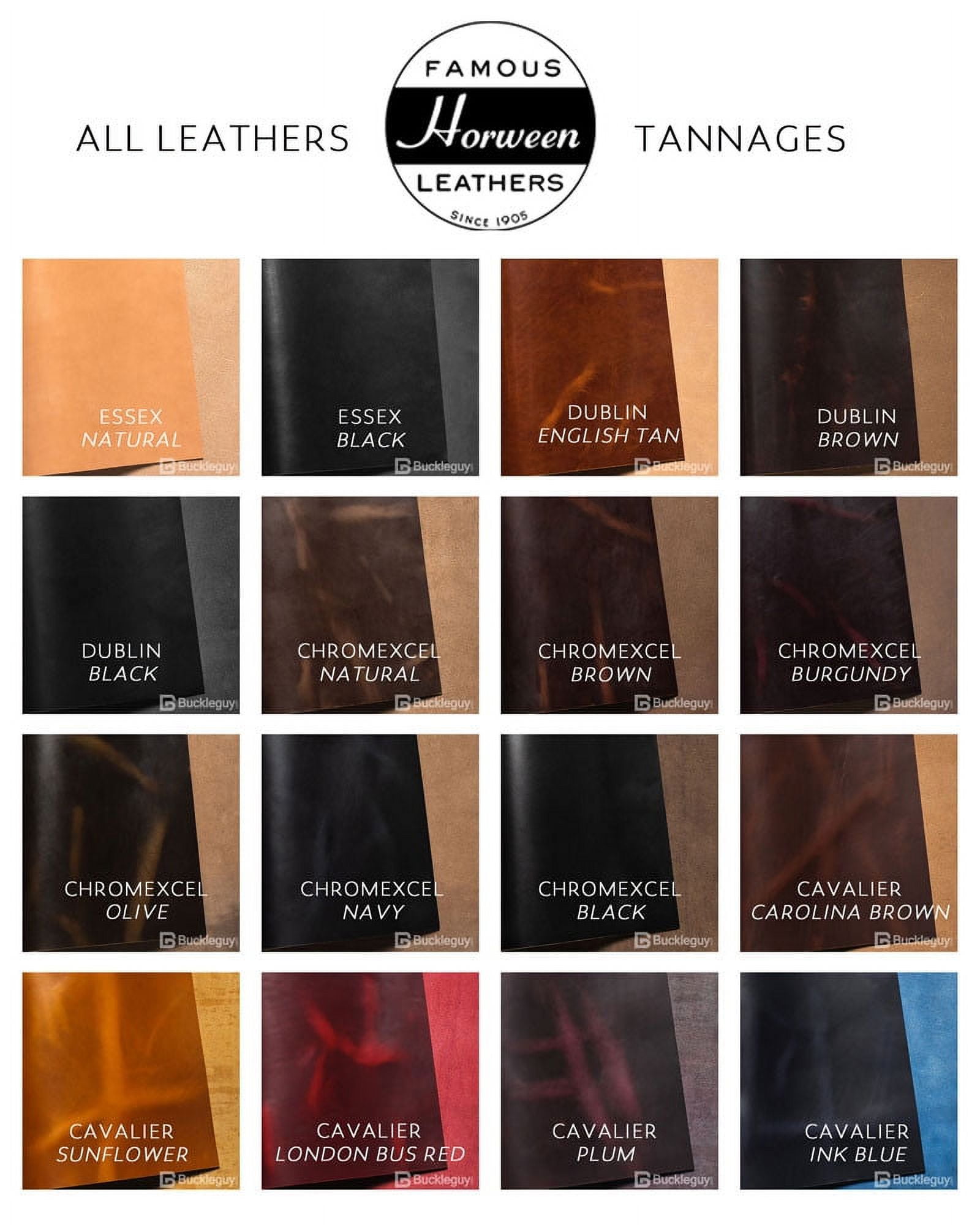 Horween Chromexcel Leather Panel, Black