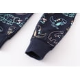 thumbnail image 3 of HAOTAGS Toddler Boys Pants, Narrow-legged Graphic Print Elastic Casual Sports Pants Black 4-5 T, 3 of 7