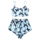 thumbnail image 1 of Conjunto de pijama con estampado de mariposa para mujer, ropa de dormir Sexy de talla grande, traje de Casa de 2 piezas, lencería para estar por casa, camisón de verano, 1 of 4