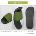 thumbnail image 7 of GZHJMY Stylish Slides for Women Men, Dark Green Solid Color Soft Flexible Slip-on Sandals Slippers, 7 of 7