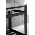 thumbnail image 2 of Kingston Brass VWP3122A0 Quadras 31" Ceramic Console Sink with Steel Base and Shelf (1-Hole), White/Matte Black, 2 of 7