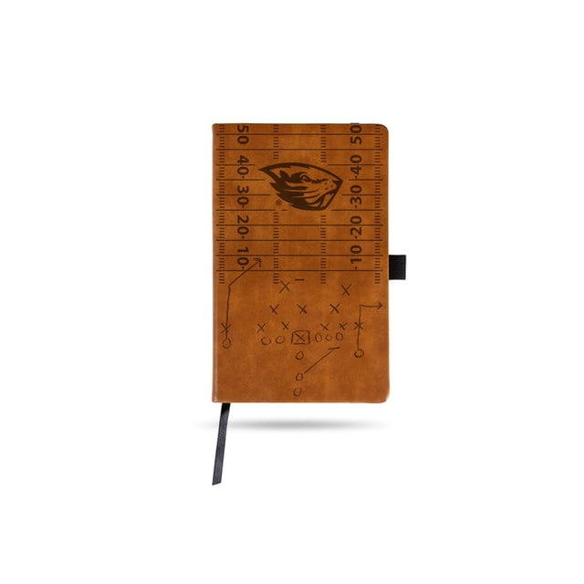Oregon State Beavers Bloc-Notes Gravé au Laser Marron avec Bande Élastique