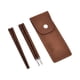 thumbnail image 2 of Palillos de viaje portátiles, cubiertos de viaje plegables con bolsa de transporte, utensilios para exteriores para picnic, mochileros, camping,, 2 of 9