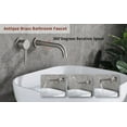 thumbnail image 6 of Kichae Wall Mount Faucet for Bathroom Sink or Bathtub, Single Handle 2 Holes Brass Rough-in Valve Included, Brushed Nickel, 6 of 8