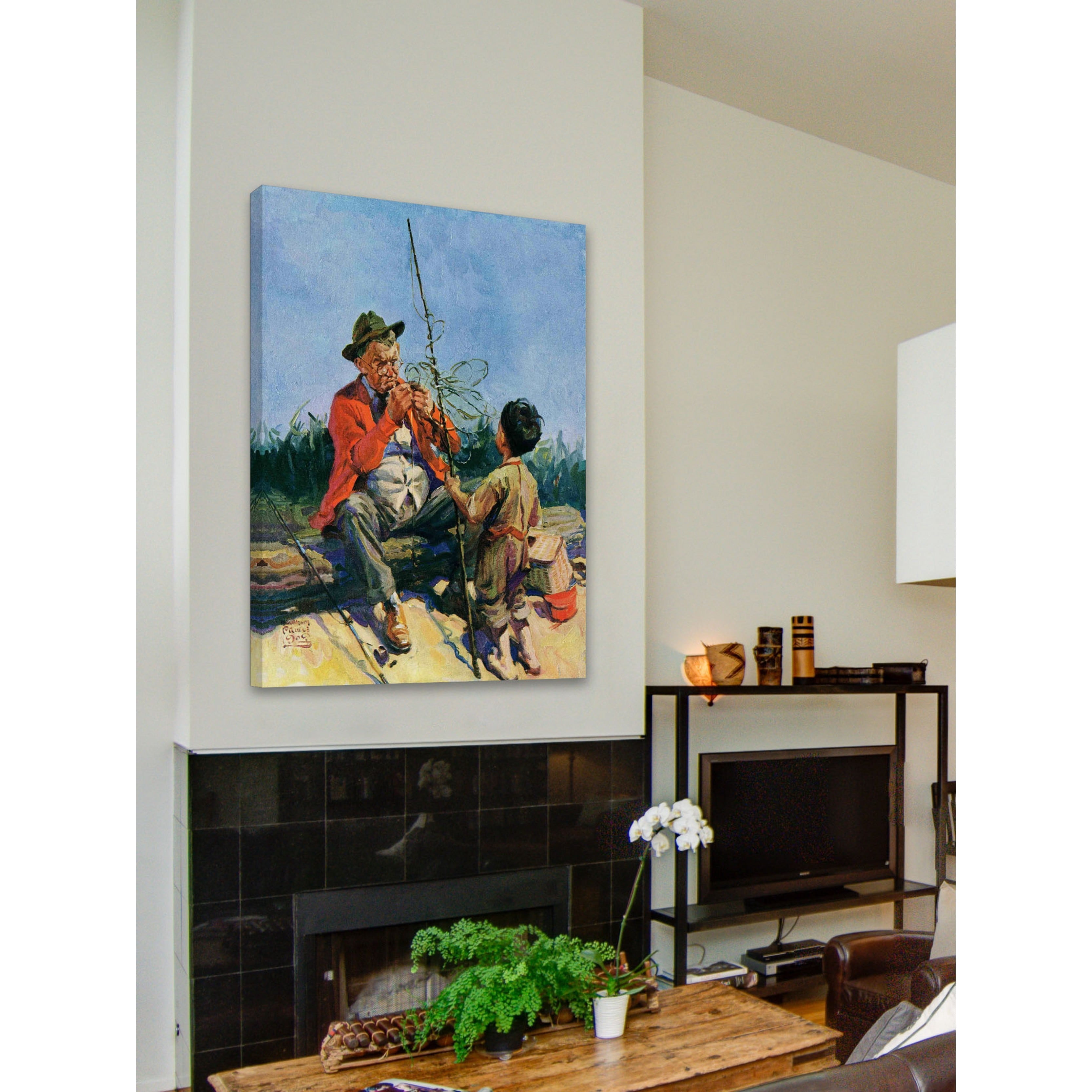 Marmont Hill Tangled Fishing Line by WM. Meade Prince Painting Print on Canvas