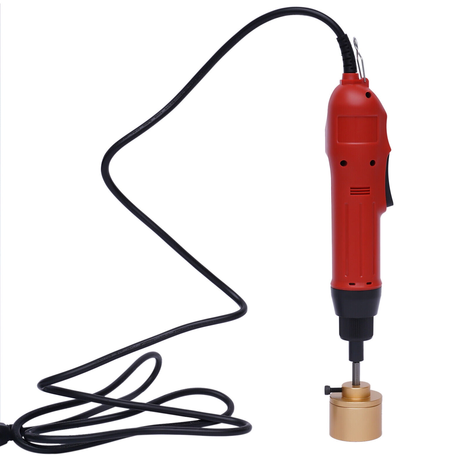 Oukaning 110V Handheld Electric Bottle Capping Machine Screw Capper Cap Sealing Sealer 80W(Red