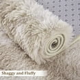 thumbnail image 5 of GlowSol 2x6 Hallway Runner Rug Shag Furry Runner Rug Plush Fluffy Rug Soft Rug for Nursery Playroom Home Decorative, Beige Taupe, 5 of 7