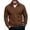 Coffee, variant on Textured Knit Shirts for Men Lapel Collar V Neck Polos Shirt Elbow Patches Long Sleeve Jacquard T Shirts Lightweight Casual Mens Pullover Tops Coffee M