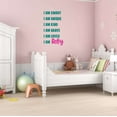 thumbnail image 1 of Girls I am Smart I am Unique I am Kind Inspirational Quotes & Sayings Wall Decal Decoration Inspirational Quote Lettering Wall Decal Art Lasts Years and Easily Removable - Size: 6 In(W) x 10 In(H), 1 of 5