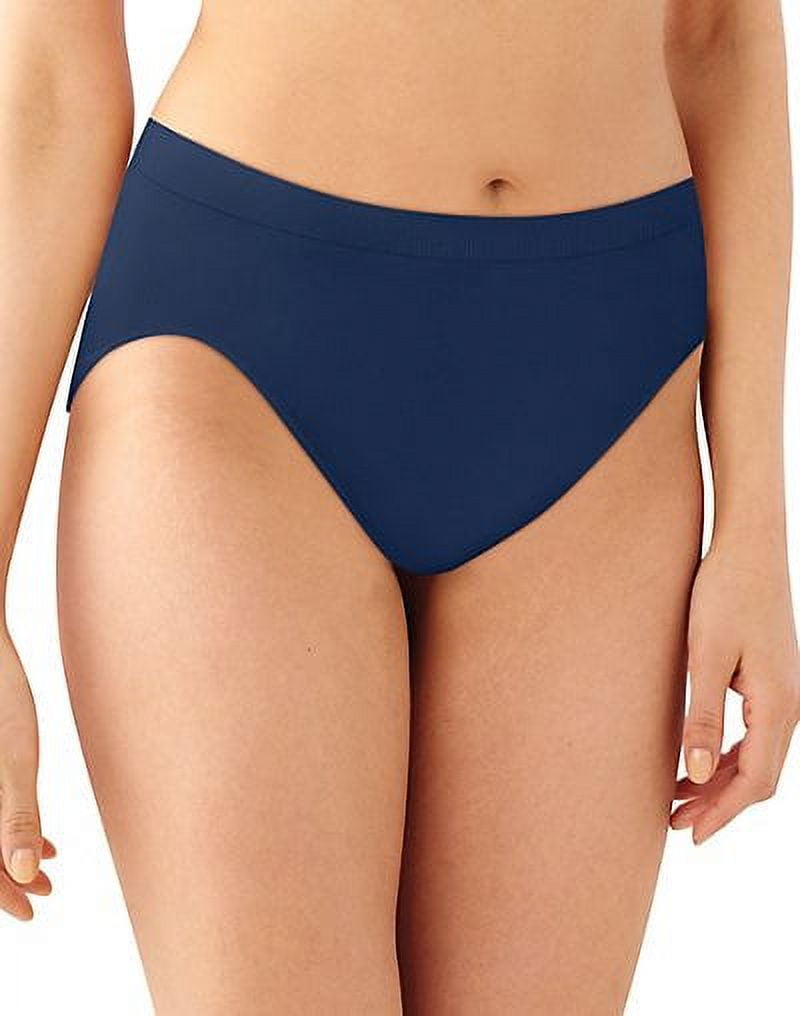Full-Cut-Fit Stretch Cotton Hi-Cut Brief Panty Blue Tulle Heather 8 by Bali