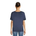 thumbnail image 3 of Time and Tru Women's Washed Scoopneck Top, Sizes XS-XXXL, 3 of 5