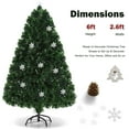 thumbnail image 4 of Patiojoy 6' Artificial Christmas Tree Pre-Lit Multi-Color Fiber Optic w/ Snowflake, 4 of 9
