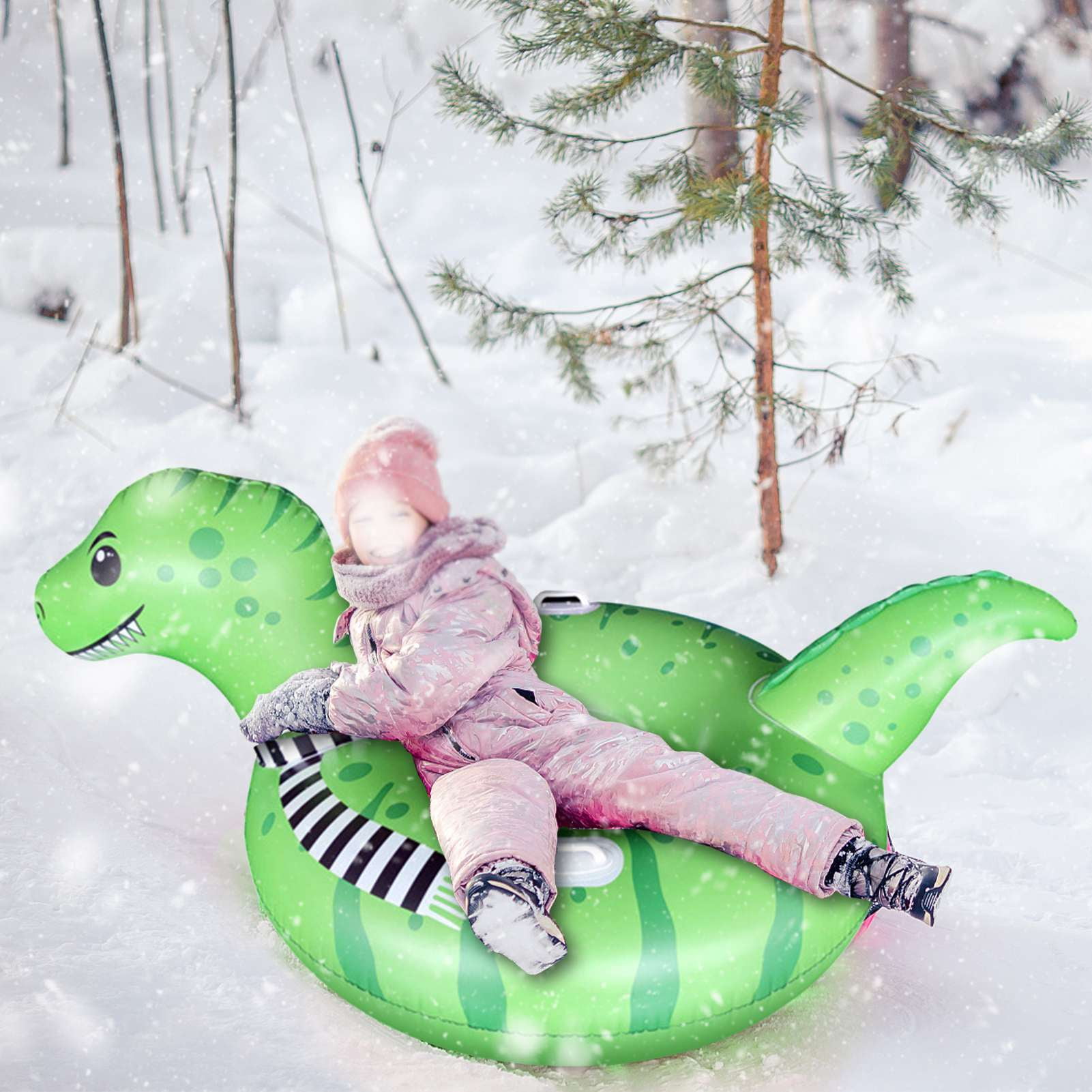 Tube Thicken Snow Tube Inflatable Snow Sleds With Handles Winter Toys For Kids Adults