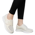 thumbnail image 7 of Domzle Shoes for Women Wide Toe Box Adjustable Slip On Sneakers Comfortable Walking Shoes for Swollen Feet Beige 39, 7 of 7