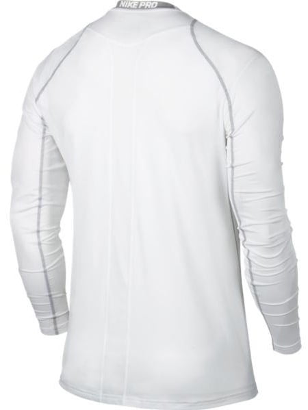 Nike Dri-Fit Men's Pro Cool Fitted Long Sleeve Shirt 703100-100 White Walmart.com