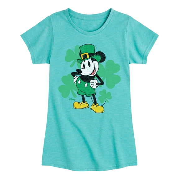 Disney - Leprechaun Mickey Lights Only - Toddler And Youth Girls Short Sleeve Graphic T-Shirt