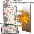 thumbnail image 5 of Elephants Print Set of 3 Oven Mitts and Pot Holders,Heat Resistant Non-Slip Gloves for Kitchen Women Men Cooking Baking, 5 of 6