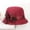 Brick Red, variant on KLOY2K Cloche Hats for Women Elegant Woolen Cloche Hat with Floral Embellishment - Wide Brim Winter Warm Bowler Style Hat for Women,Beige,One Size