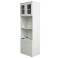 thumbnail image 6 of Kings Brand Furniture Tall Kitchen Pantry, Microwave Storage Cabinet, White, 6 of 6