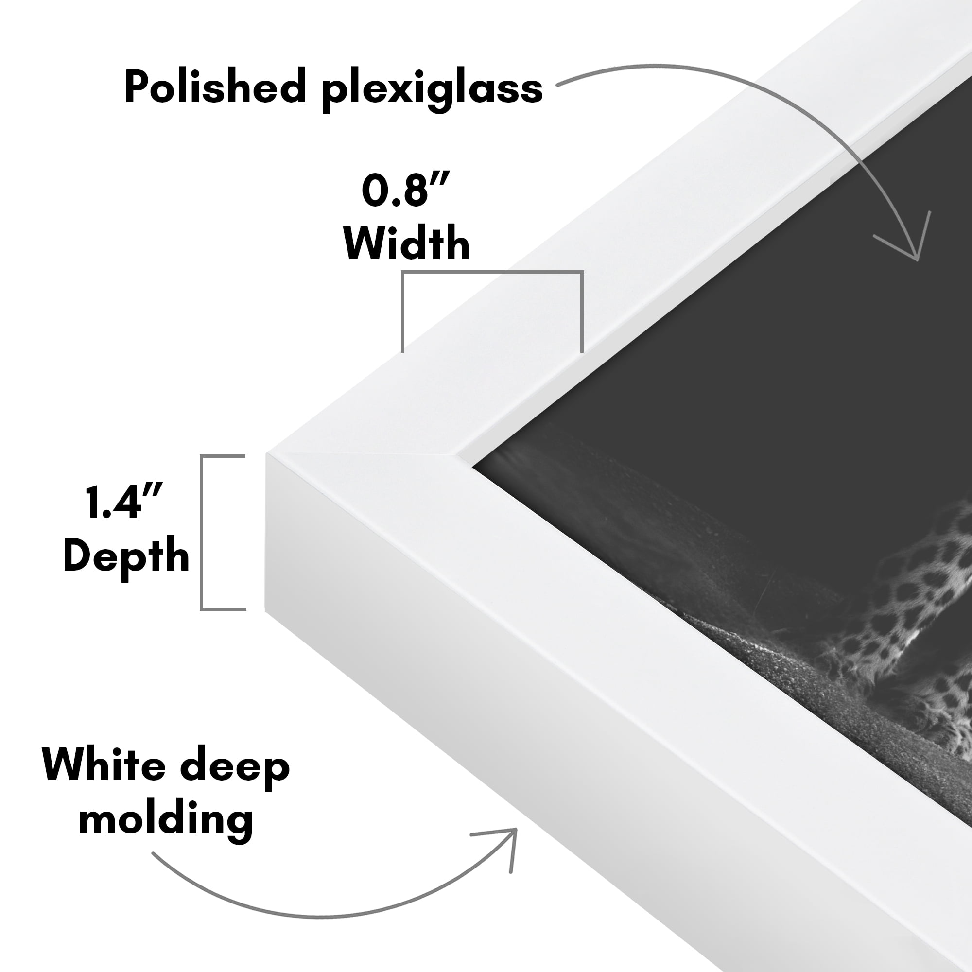 Americanflat 16" x 20" Gallery-Style Picture Frame to Secure Artwork, Prints, and Photos - White