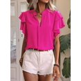 thumbnail image 5 of Womens Summer Tops Rose Red XXL, 5 of 6