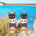 thumbnail image 3 of Halloween Cute Cat Head Acrylic Earrings - Featherless, Versatile Holiday Theme, Perfect For Parties & Birthdays, 3 of 5