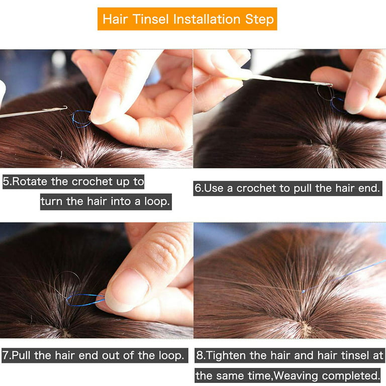 Hair Tinsel Kit, Tinsel Hair Extensions, 12 Colors Glitter Fairy Hair –  TweezerCo