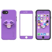 LUVVITT EMOJI Case and Tempered Glass Set for iPhone 7/8 Plus - Purple
