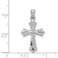 thumbnail image 3 of Diamond2Deal 10k White Gold Reversible Crucifix /Cross Pendant for Women (L- 1.01 inch, W-0.63 inch), 3 of 5